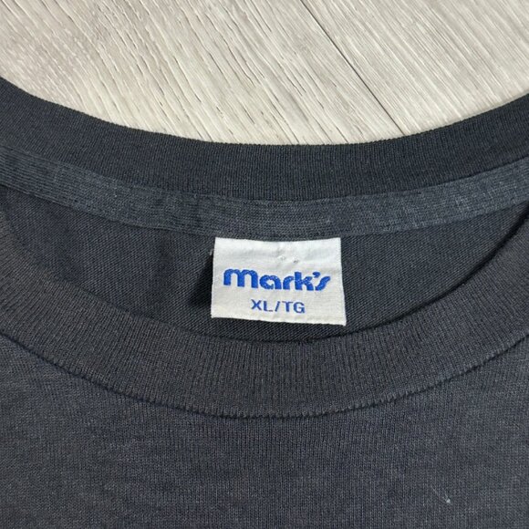 Vintage Mark's 1804 Rhinestone Men's Single Stitch Black Pocket T-Shirt Size XL - Picture 8 of 16